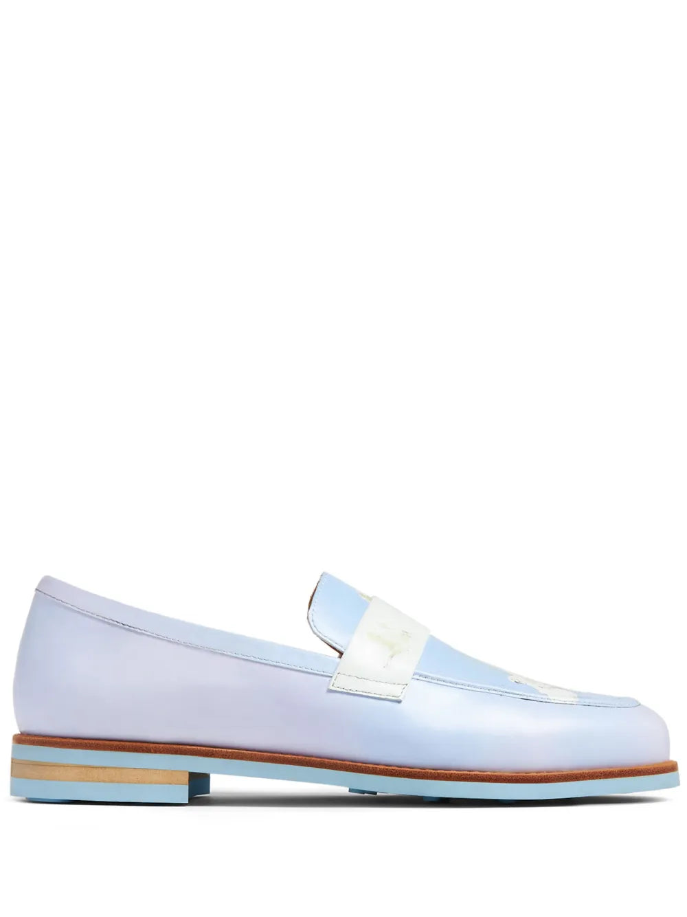 KidSuper graphic-print leather loafers