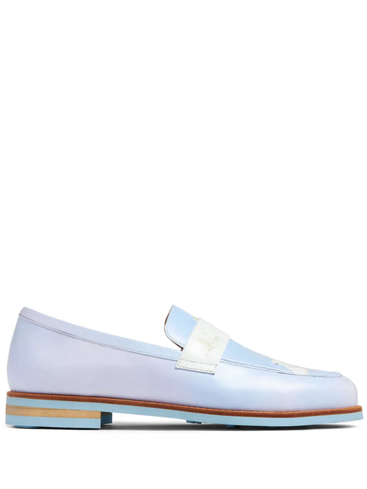 KidSuper graphic-print leather loafers