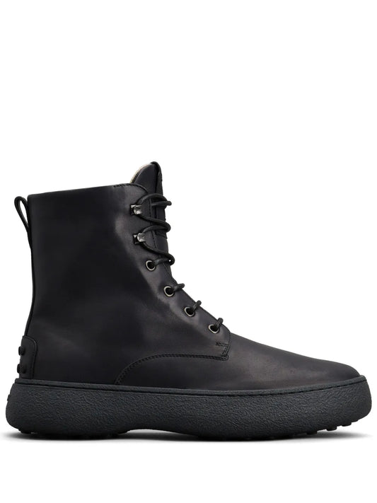 Tod's logo-debossed leather boots 