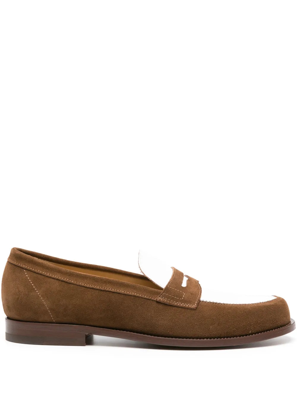 Scarosso two-tone suede loafers