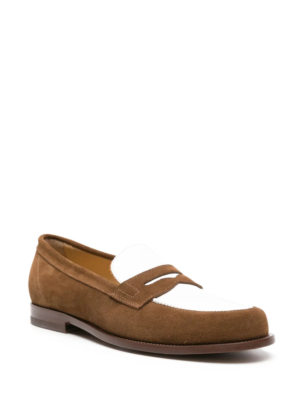 Scarosso two-tone suede loafers