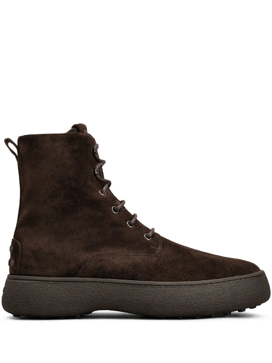Tod's logo-debossed leather boots 
