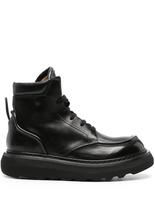 Premiata lace-up leather ankle boots