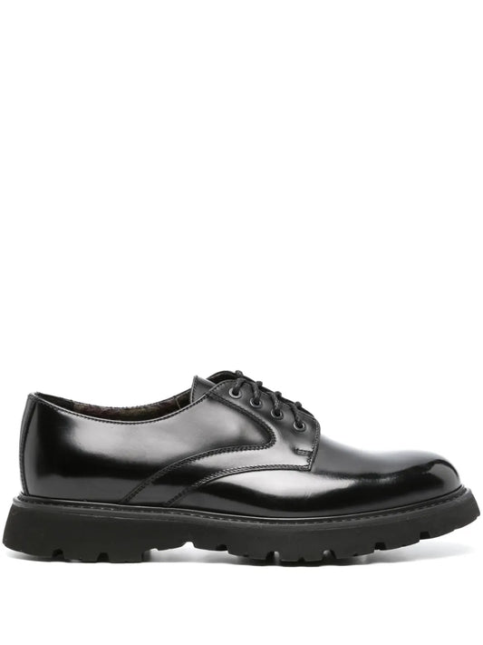 Doucal's patent-finish leather derby shoes