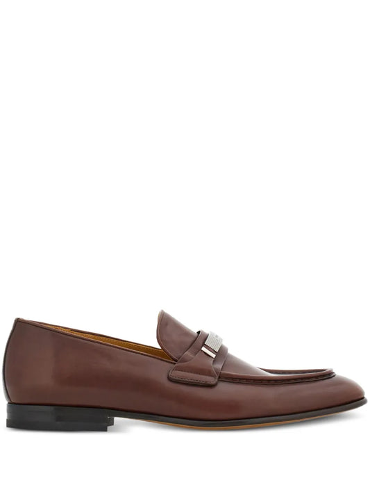Ferragamo logo-engraved leather loafers