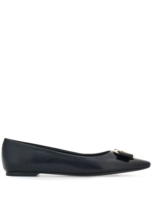 Ferragamo New Vara-bow lambskin ballerina shoes