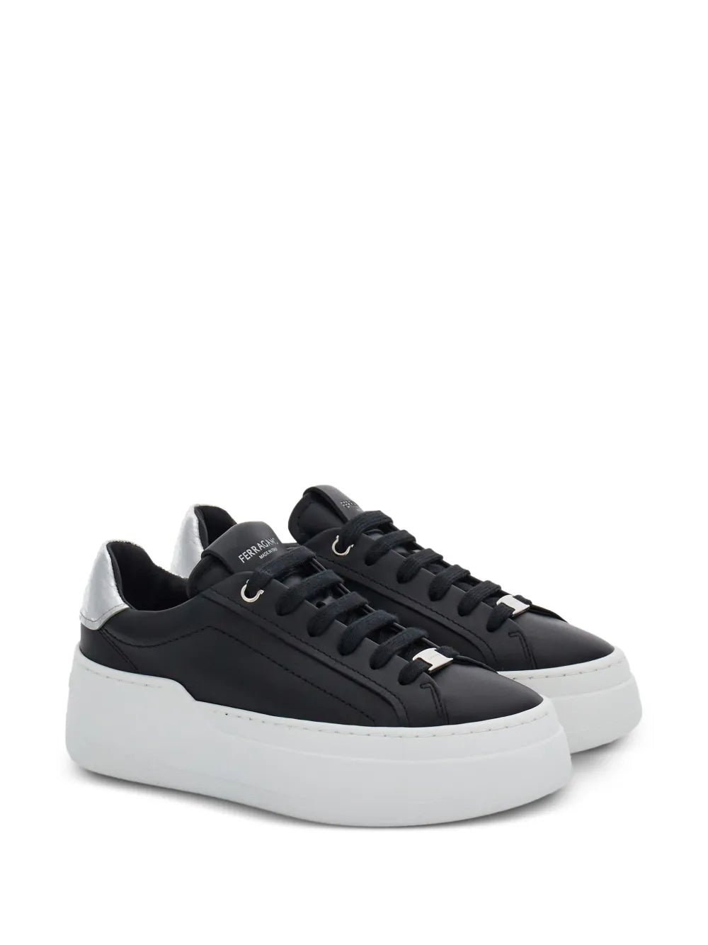 Ferragamo logo-patch leather sneakers
