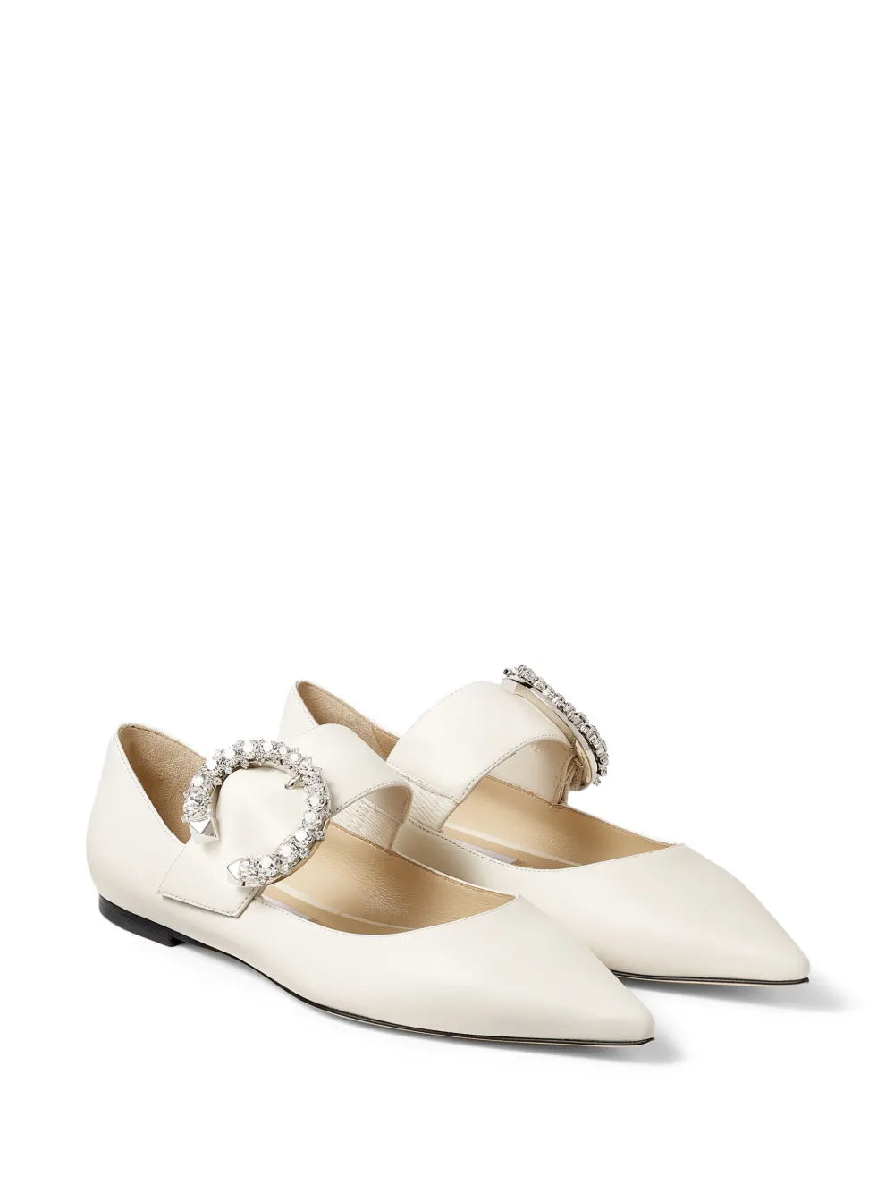 Jimmy Choo Melva crystal-embellished ballerinas