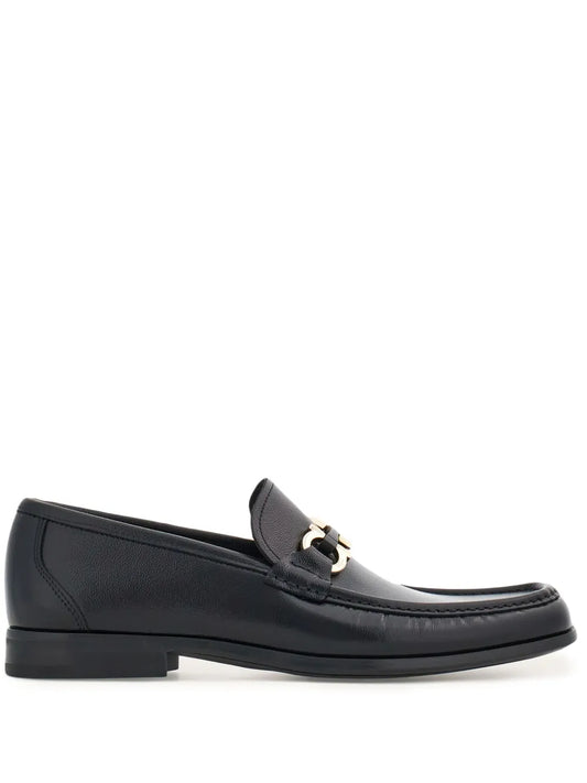 Ferragamo Gancini-plaque leather loafers