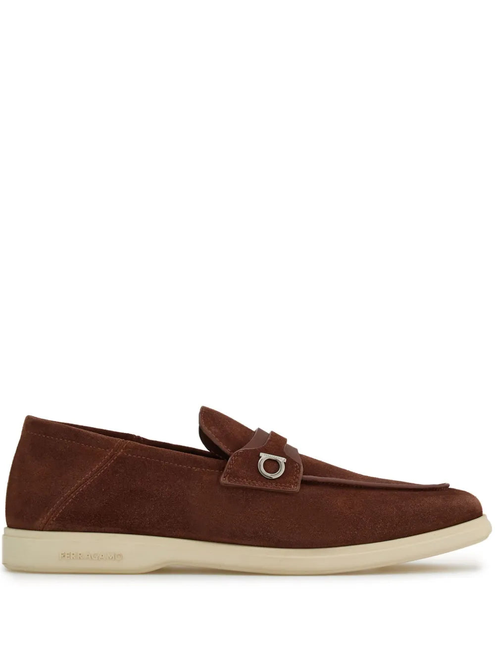 Ferragamo Gancini-plaque suede loafers