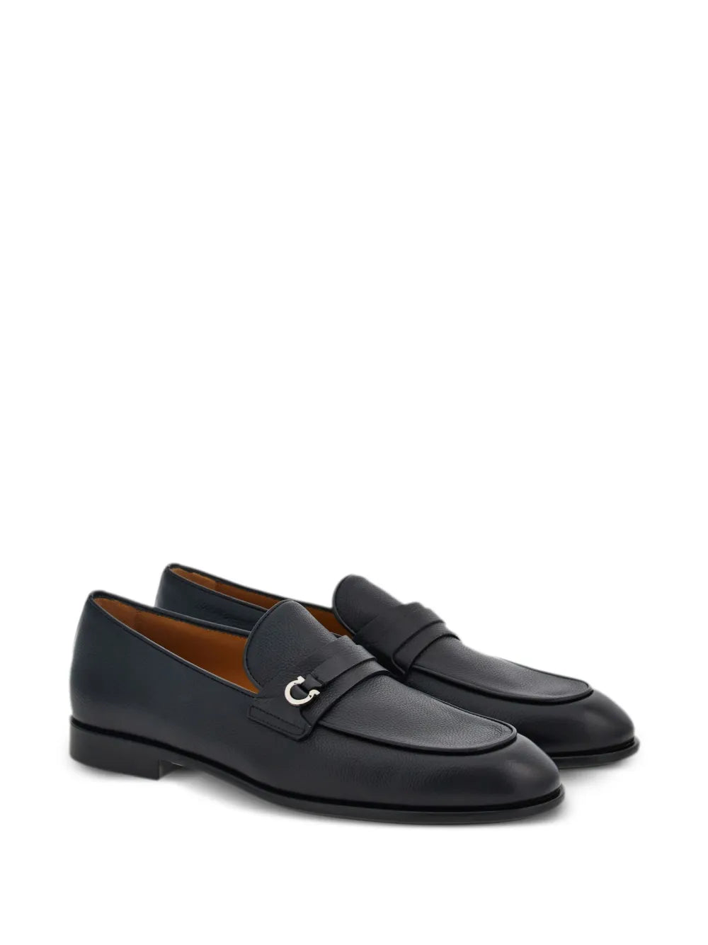 Ferragamo Gancini-plaque leather loafers