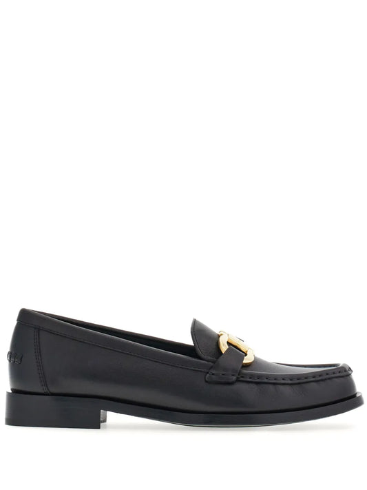 Ferragamo logo-plaque leather loafers