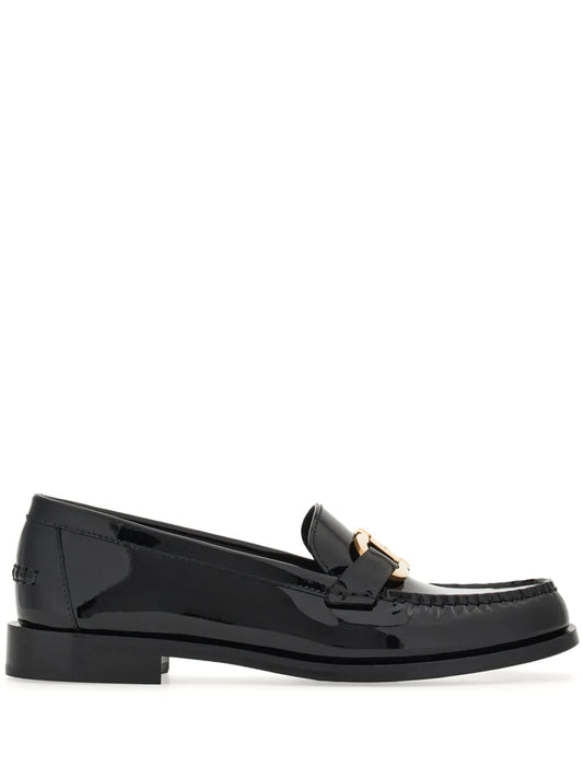 Ferragamo Gancini-buckle leather loafers