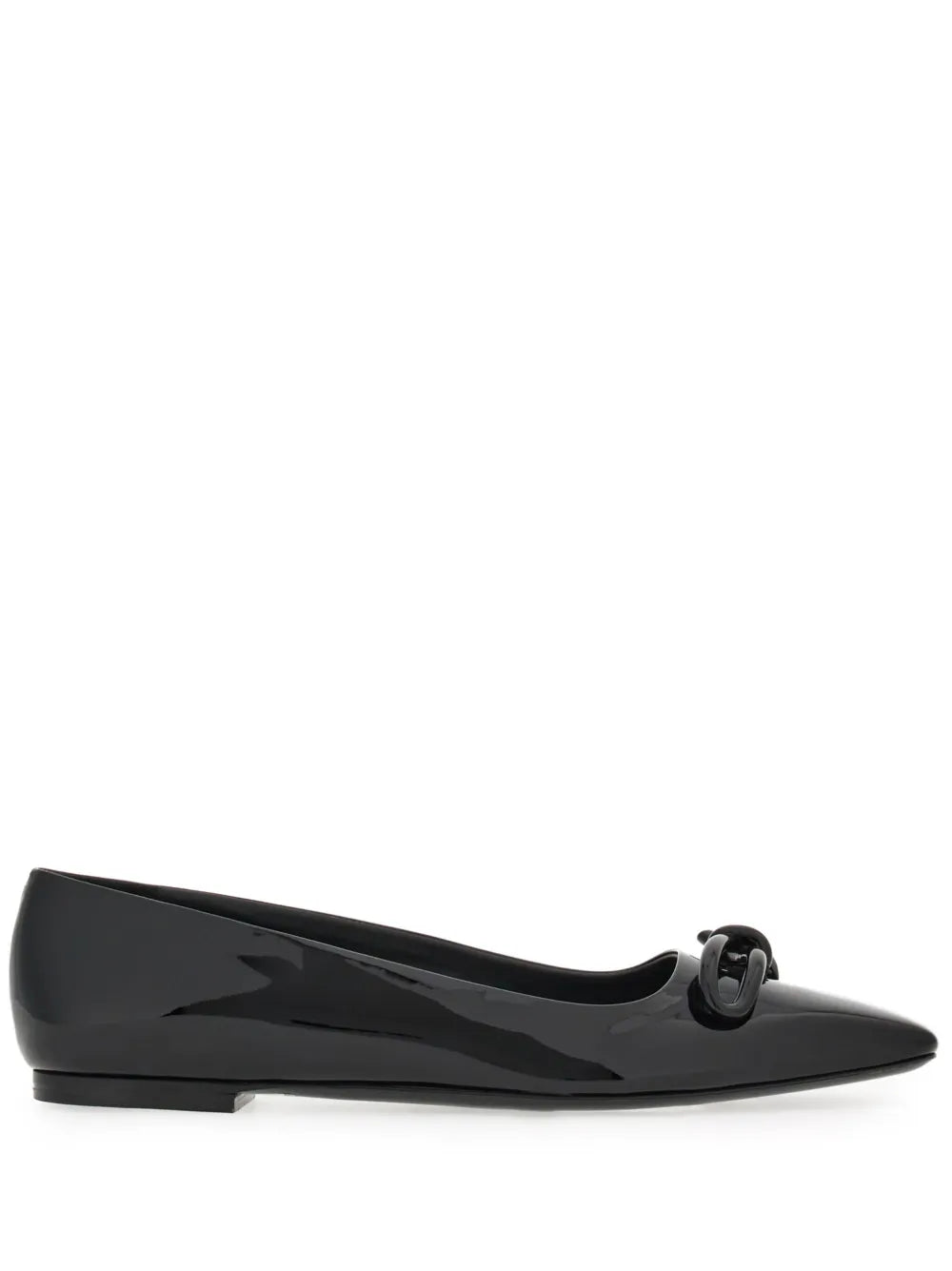 Ferragamo bow-detailing leather ballerina shoes 