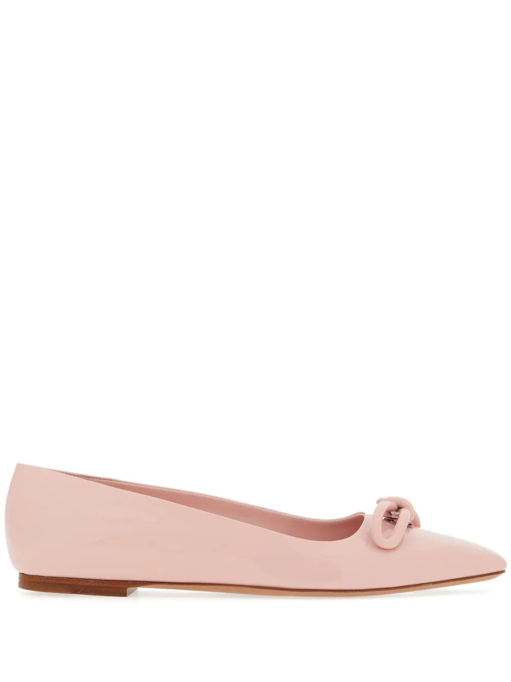 Ferragamo bow-detailing leather ballerina shoes 