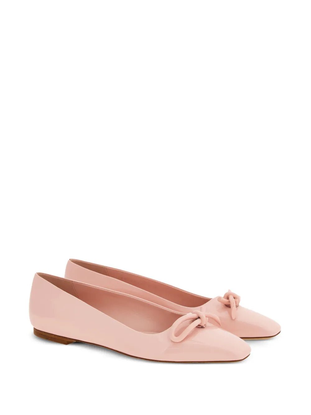 Ferragamo bow-detailing leather ballerina shoes 