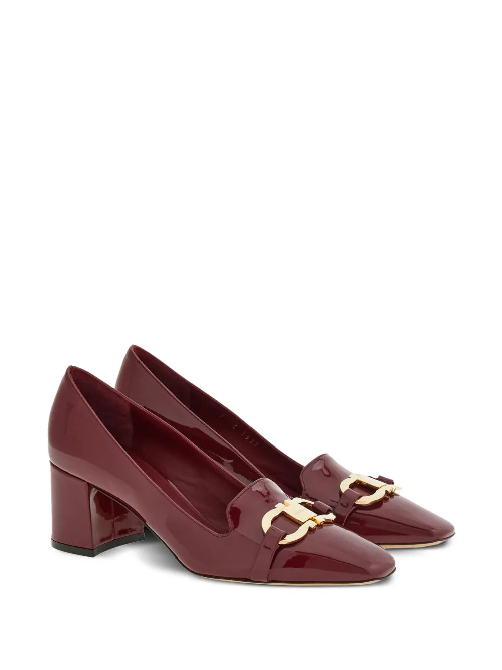 Ferragamo 60mm Gancini-buckle patent leather pumps
