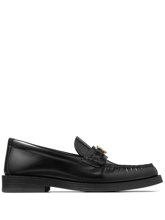 Jimmy Choo Addie logo-plaque leather loafers