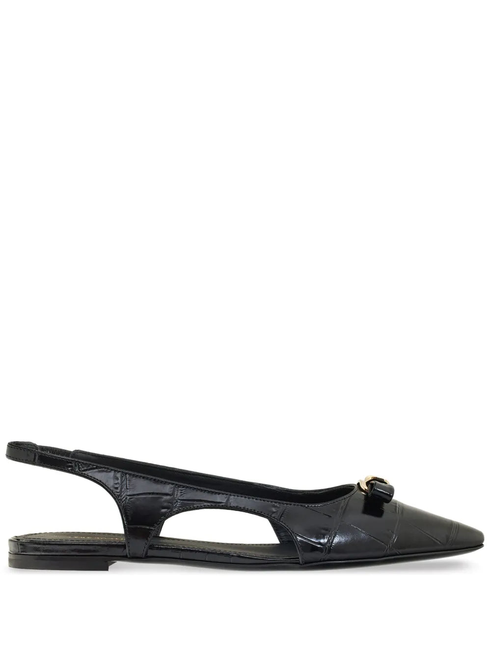 Ferragamo logo-plaque slingback ballerina shoes