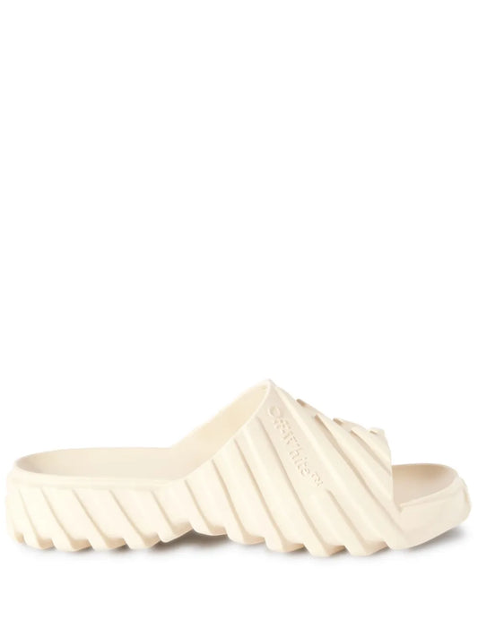 Off-White Exploration embossed slides