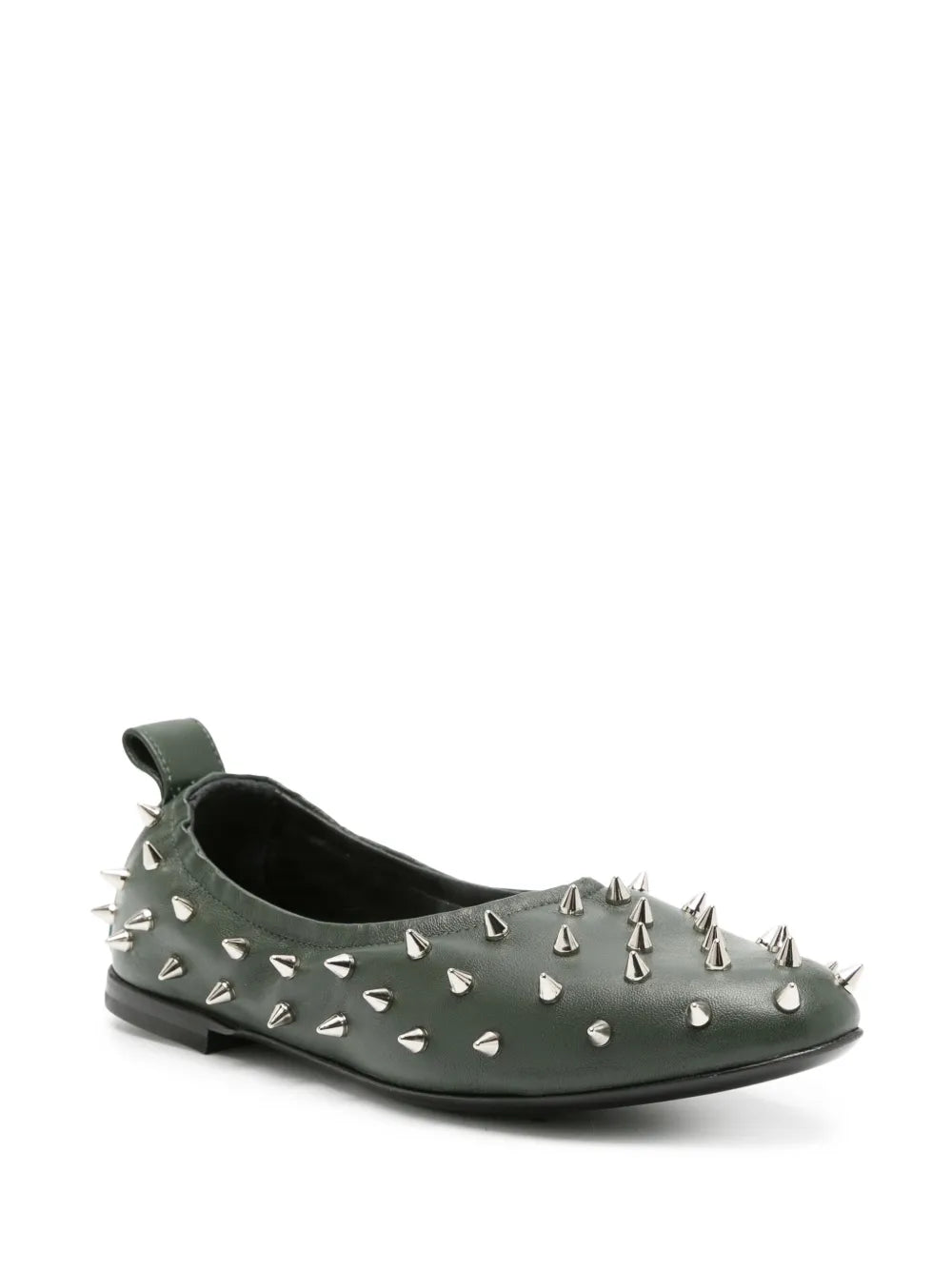 AGL Milly spike-stud leather ballerina shoes