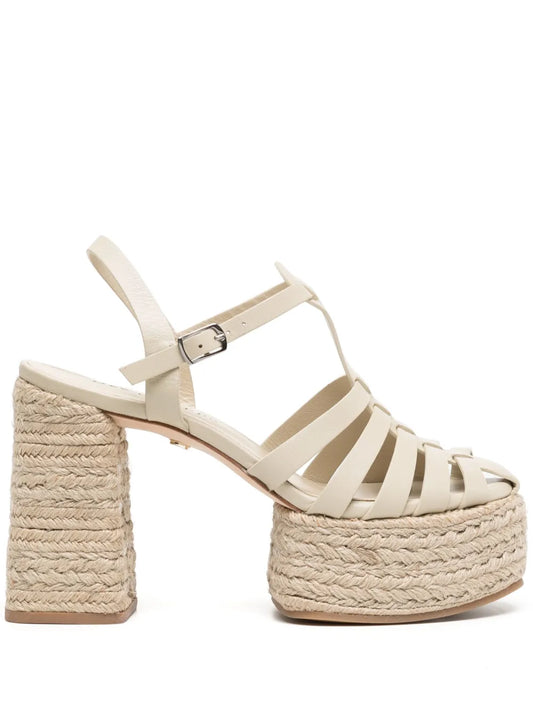 Dee Ocleppo Tulum 115mm leather espadrilles