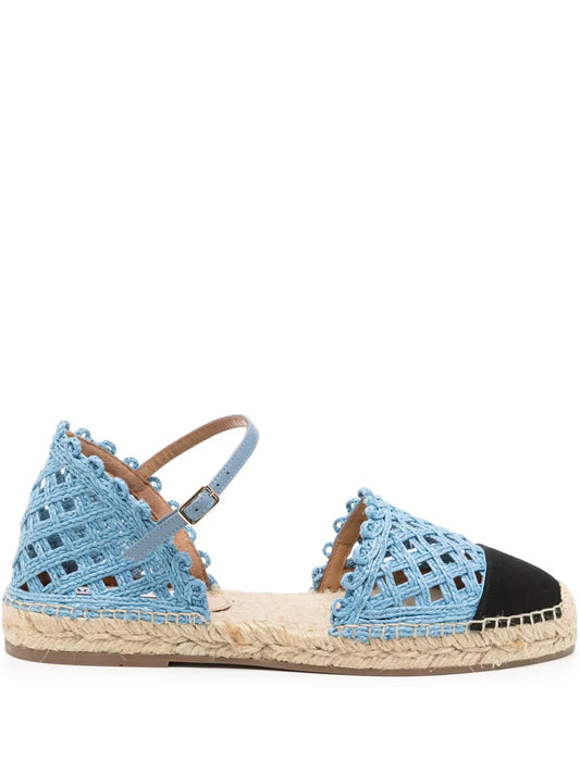 Aquazzura Sunburst crochet-knit espadrilles