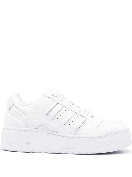 adidas logo-patch leather sneakers 
