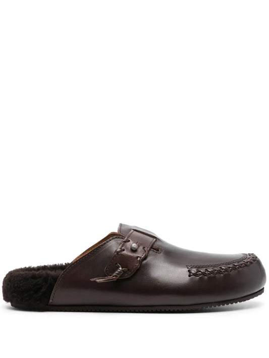 Buttero Glamping leather slippers