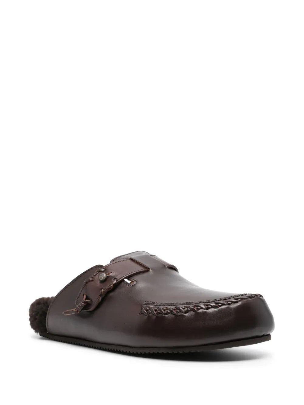 Buttero Glamping leather slippers