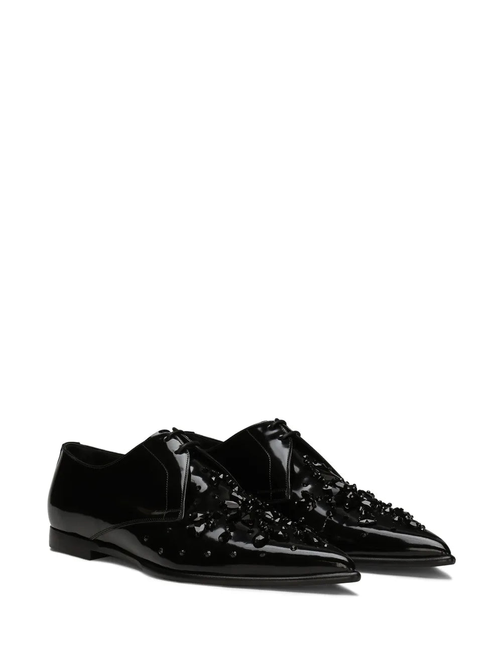 Dolce & Gabbana crystal-embellished Derby shoes