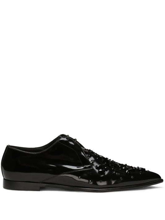 Dolce & Gabbana crystal-embellished Derby shoes