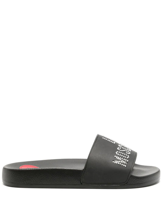Love Moschino logo-embellished slides