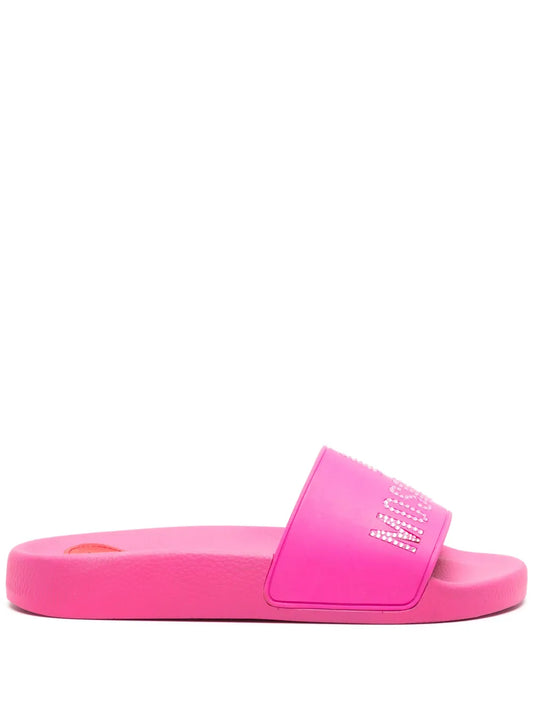 Love Moschino logo-embellished pool slides