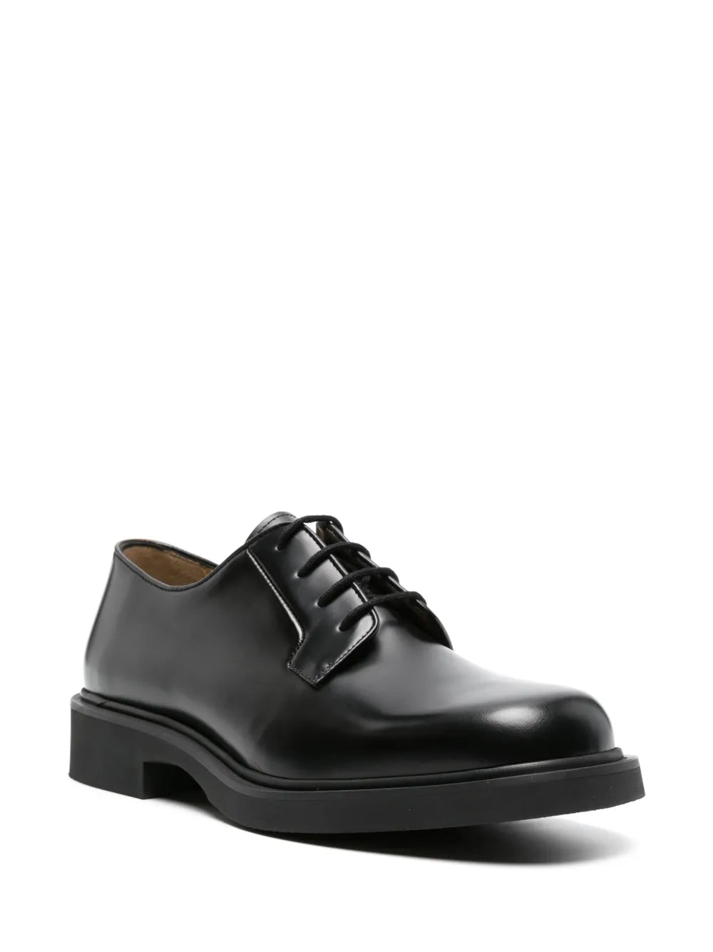 SANDRO square-toe leather derby shoes