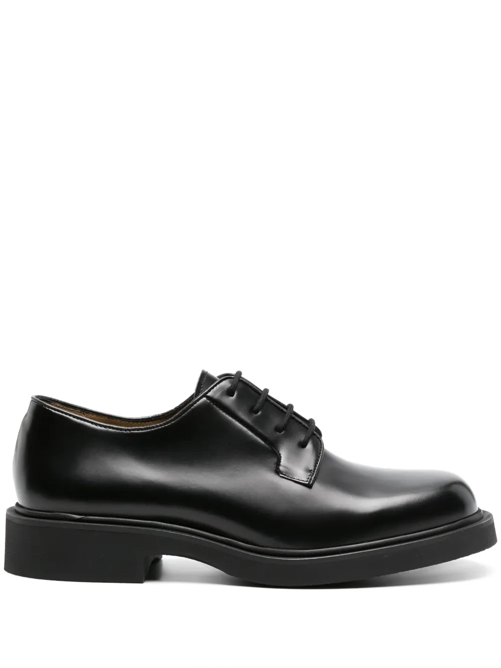 SANDRO square-toe leather derby shoes