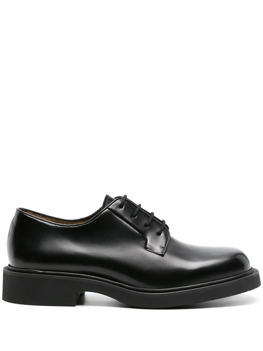 SANDRO square-toe leather derby shoes