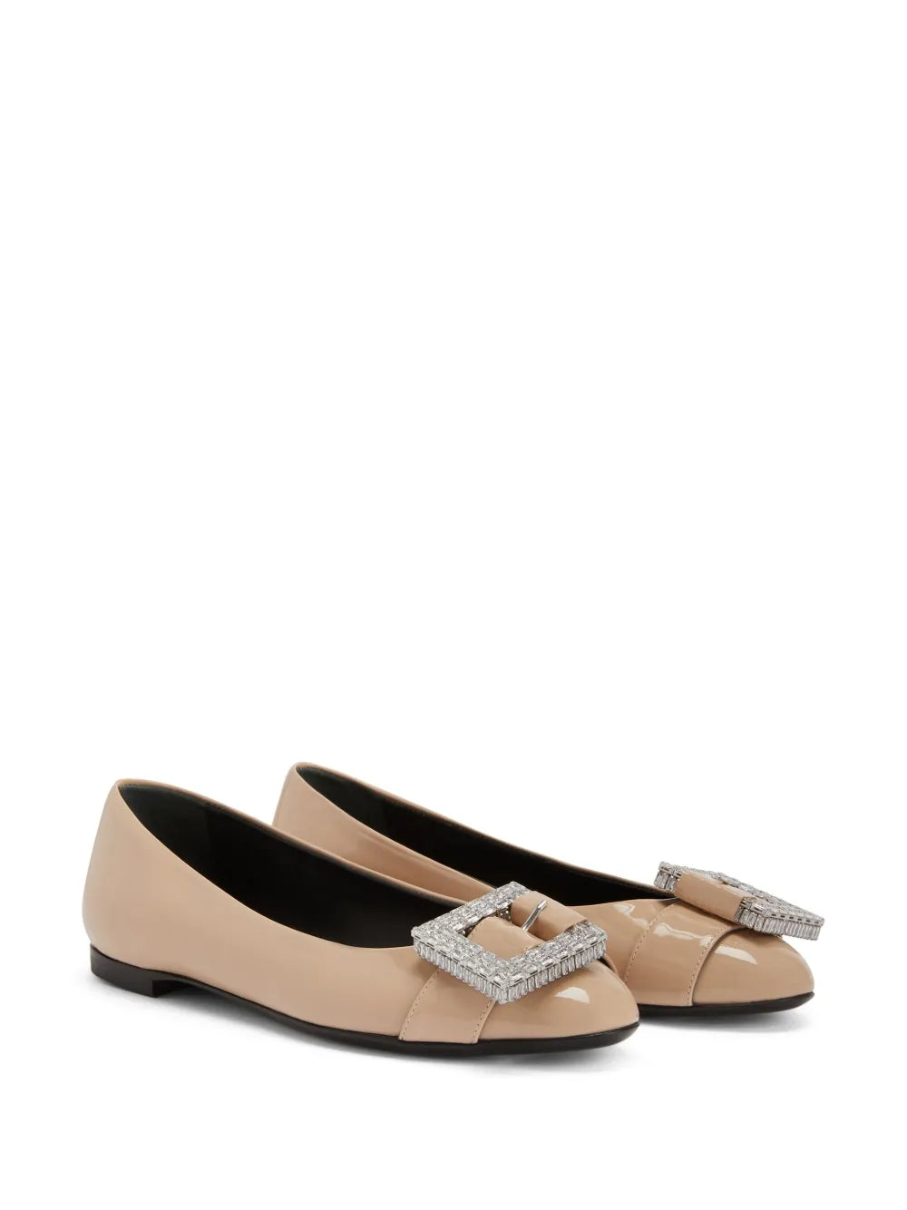 Giuseppe Zanotti buckle-detail leather balarina shoes