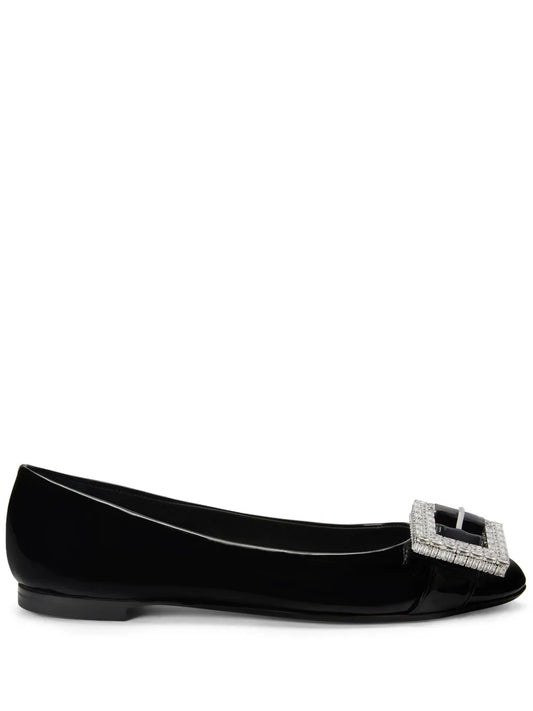 Giuseppe Zanotti buckle-detail leather balarina shoes