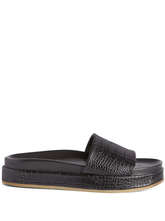 Giuseppe Zanotti GZ-Indi crocodile-embossed slides