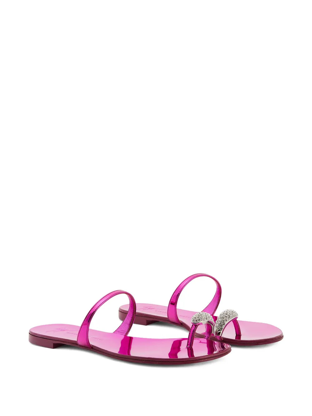 Giuseppe Zanotti Ring crystal-embellished flip-flops