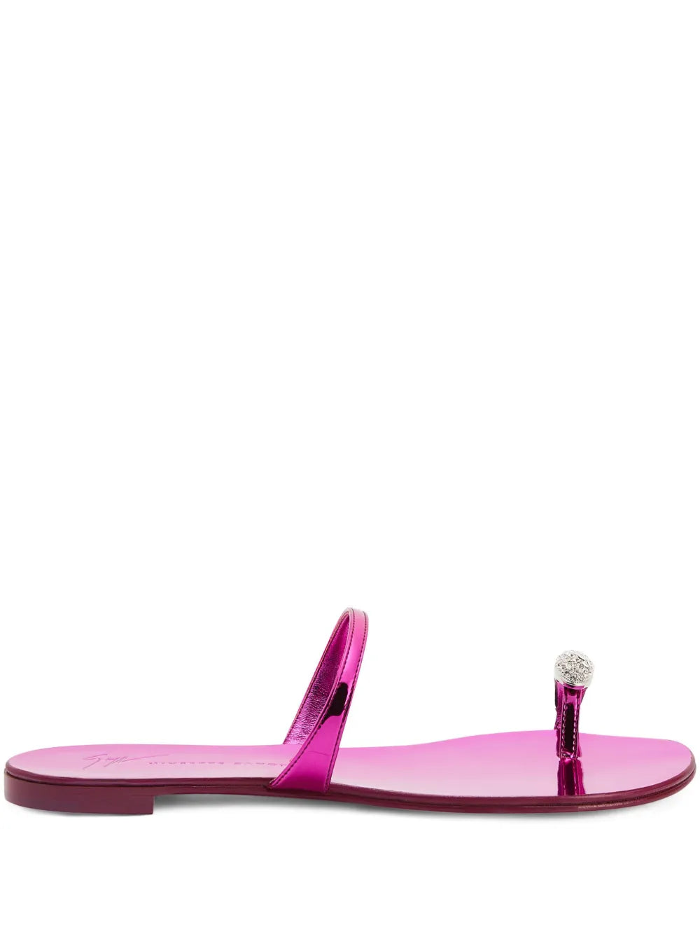 Giuseppe Zanotti Ring crystal-embellished flip-flops