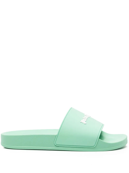 Palm Angels logo-embossed grained slides