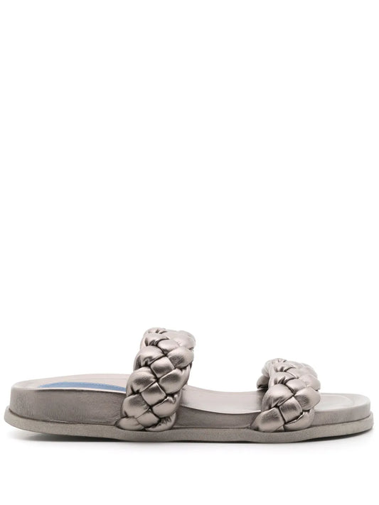 Blue Bird Shoes braided suede slides