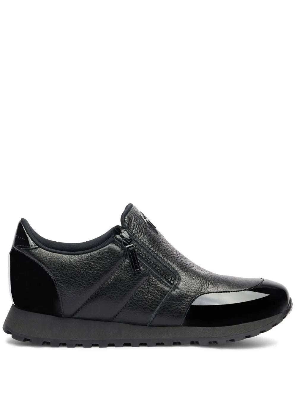Giuseppe Zanotti Idle Run grained leather zip-up loafers