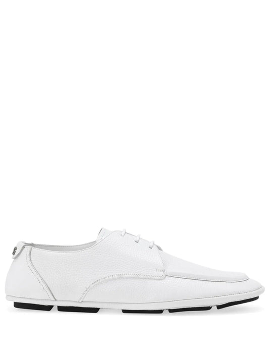 Dolce & Gabbana logo-plaque leather derby shoes