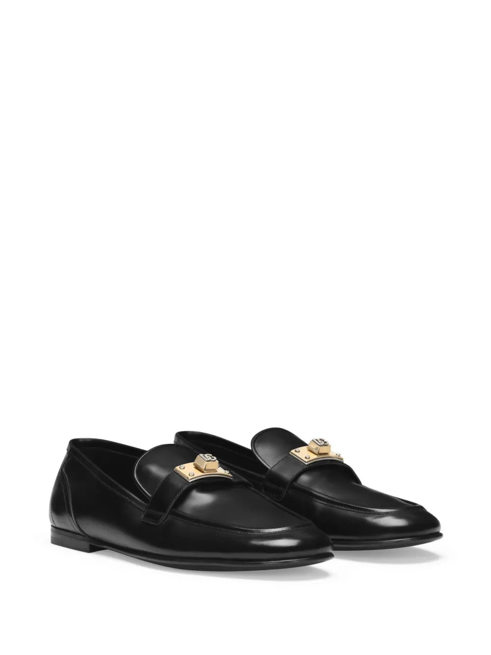 Dolce & Gabbana logo-plaque leather loafers