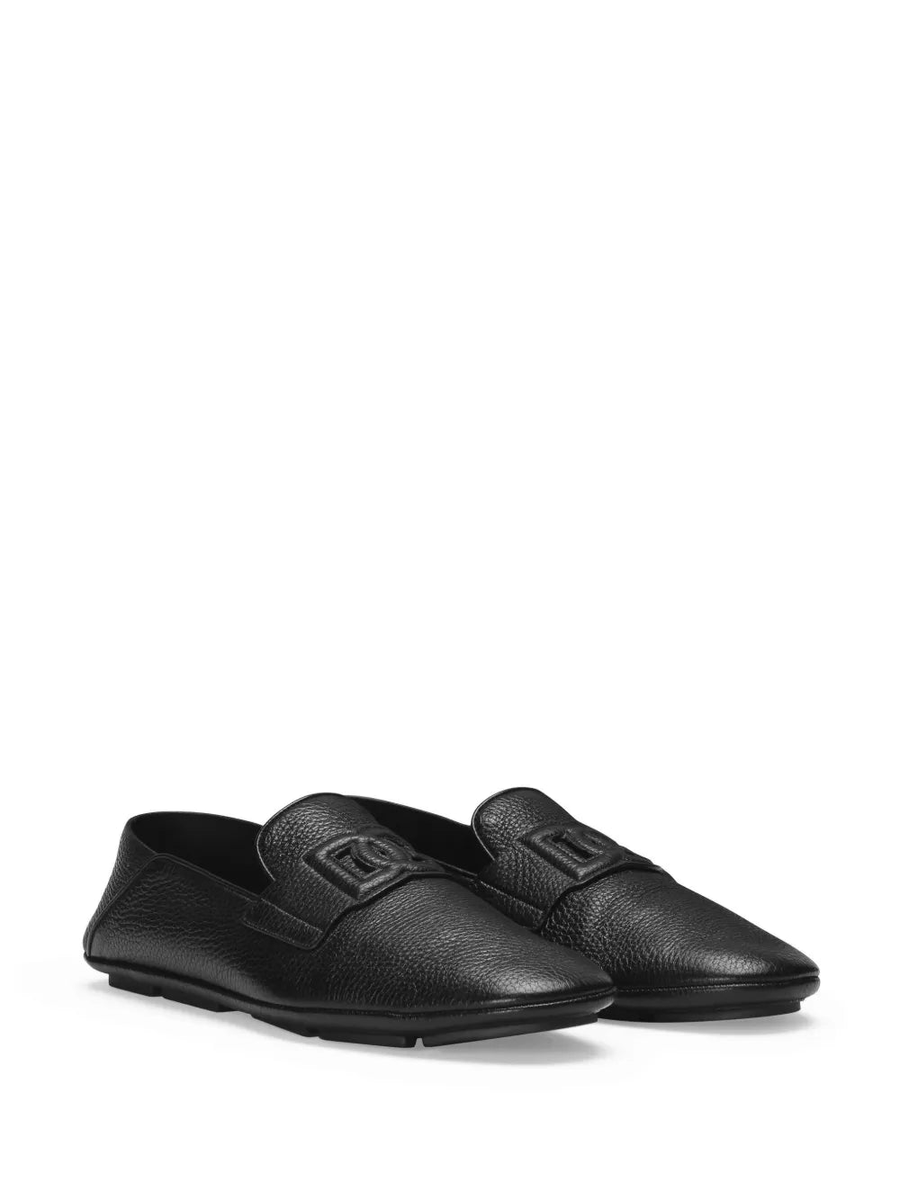Dolce & Gabbana logo-appliqué leather loafers 