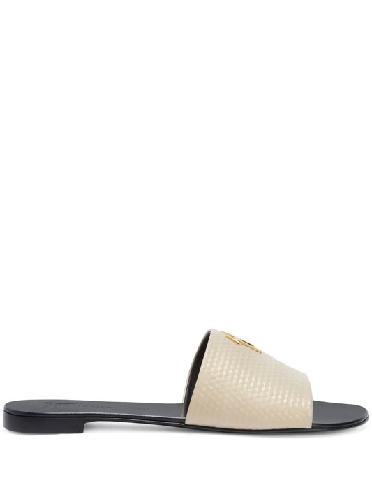 Giuseppe Zanotti Shirley geometric-embossed slides