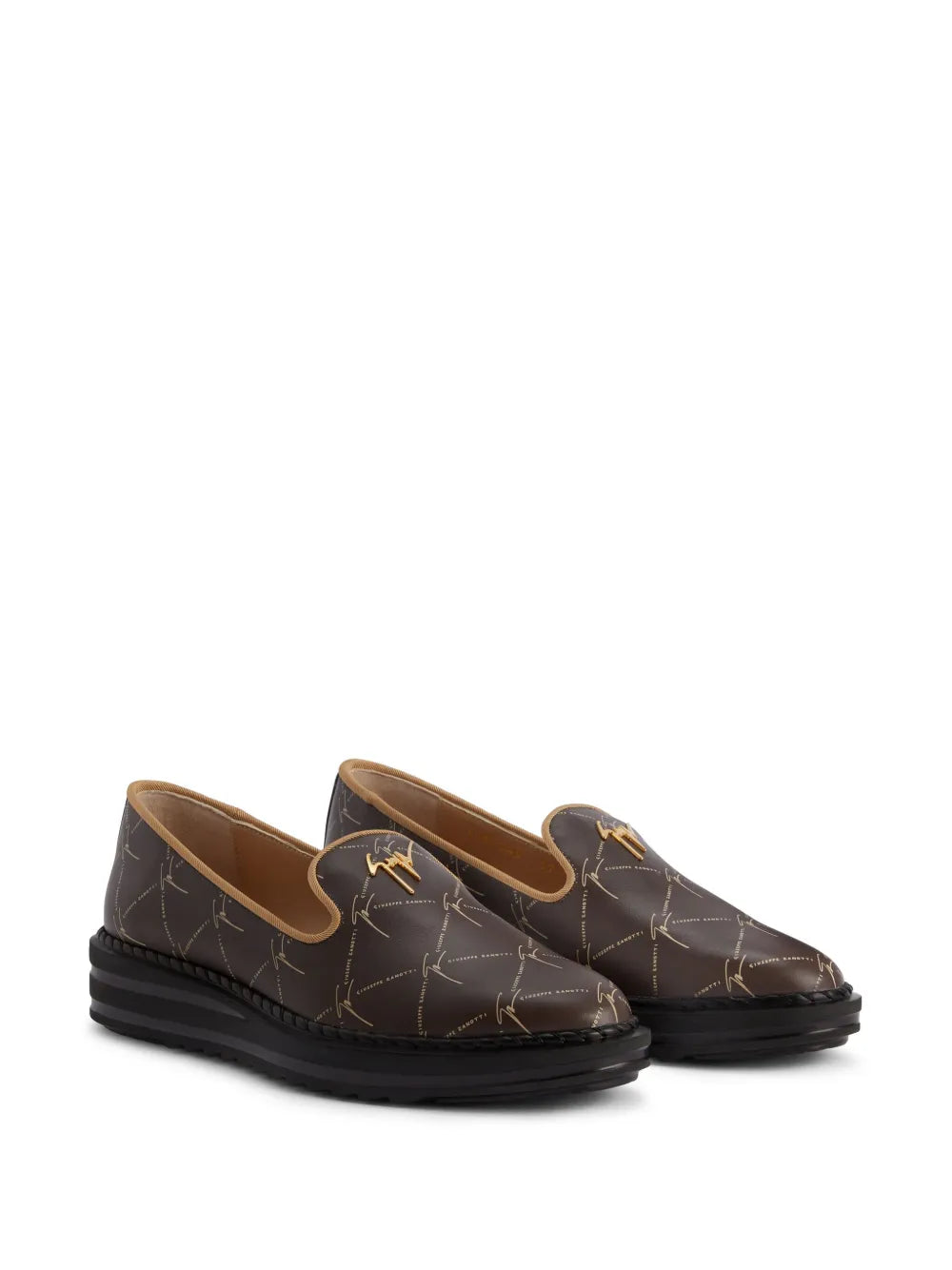 Giuseppe Zanotti Tim logo-embossed leather loafers